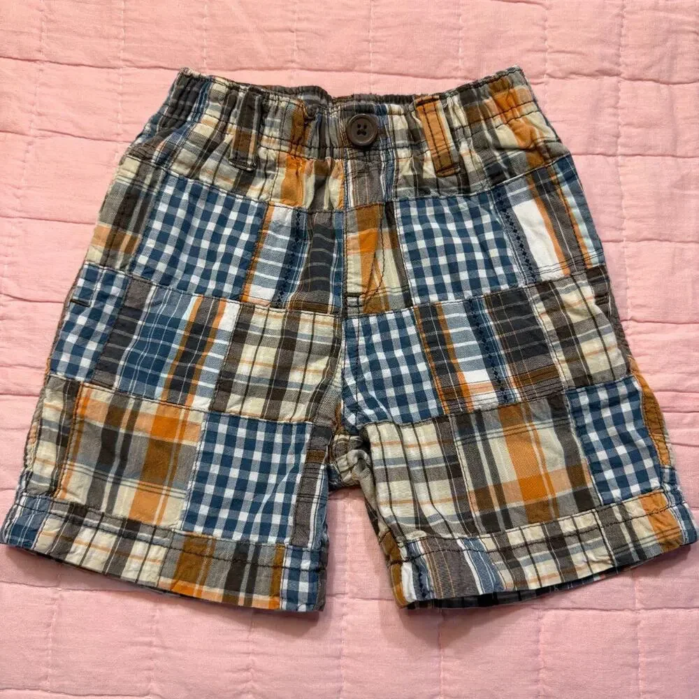 Gymboree Preppy 100% Cotton Patchwork Shorts Size 12-18 months